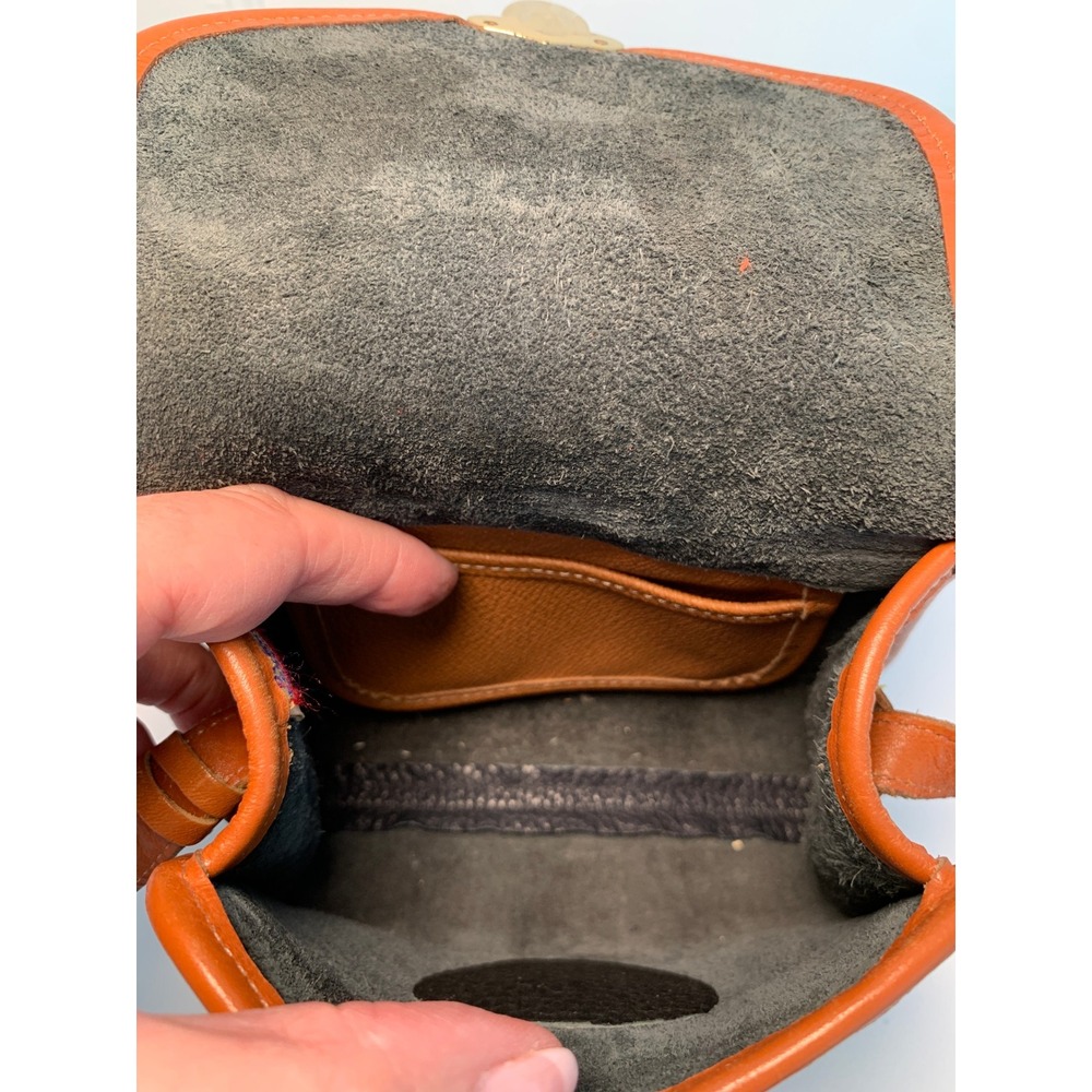 Dooney & Bourke Vintage 90s All-Weather Leather Navy Little Lock Bag Crossbody - Picture 9 of 16
